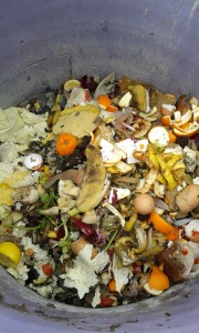Scarti di frutta, bucce e gusci delle uova